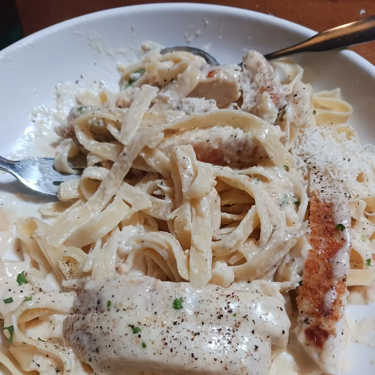 Crispy Chicken Alfredo