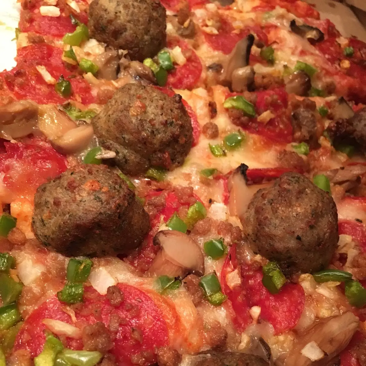 Meatball Pizza