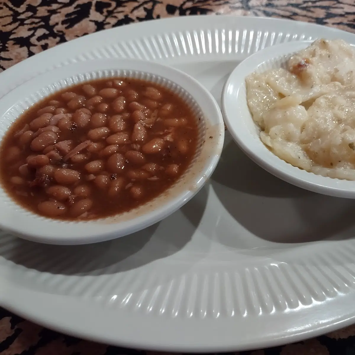 Baked Beans and Scalloped Potatoes