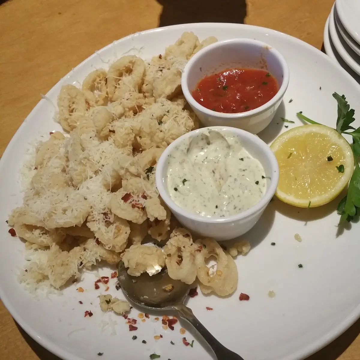 Sampler Stuffed Mushrooms & Fried Calamari