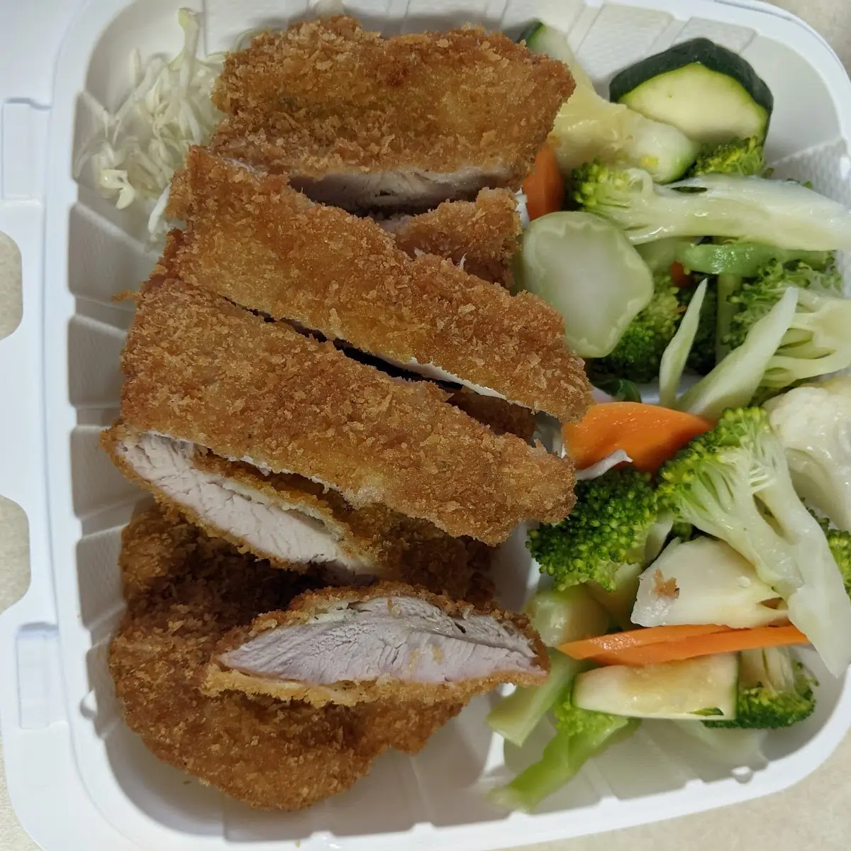 Chicken Katsu with Steamed Vegetables