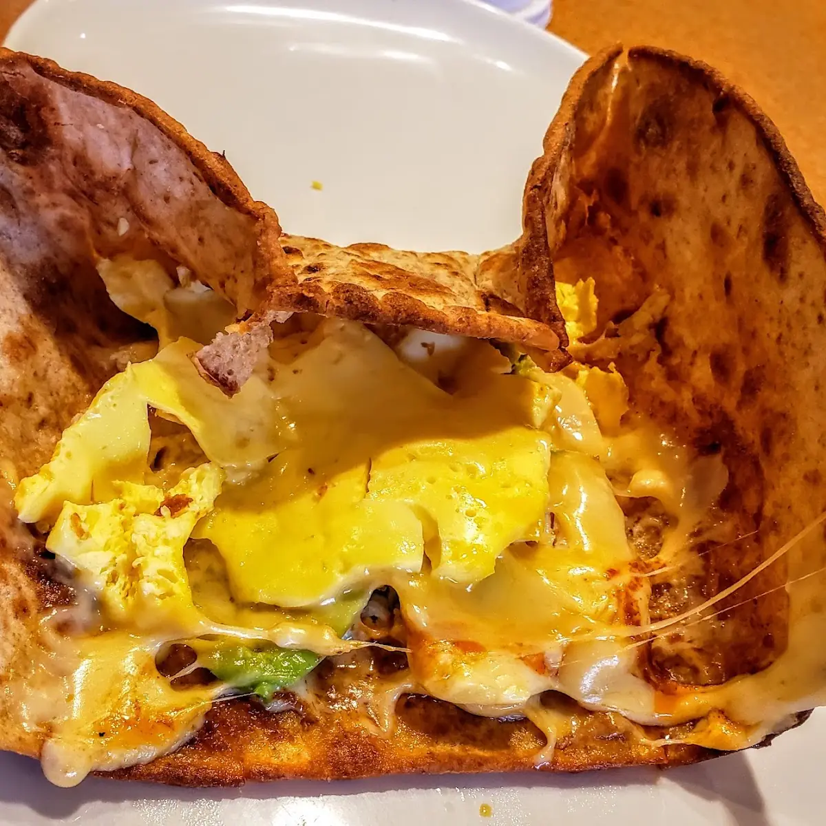 Chipotle Chicken Scrambled Egg and Avocado Wrap