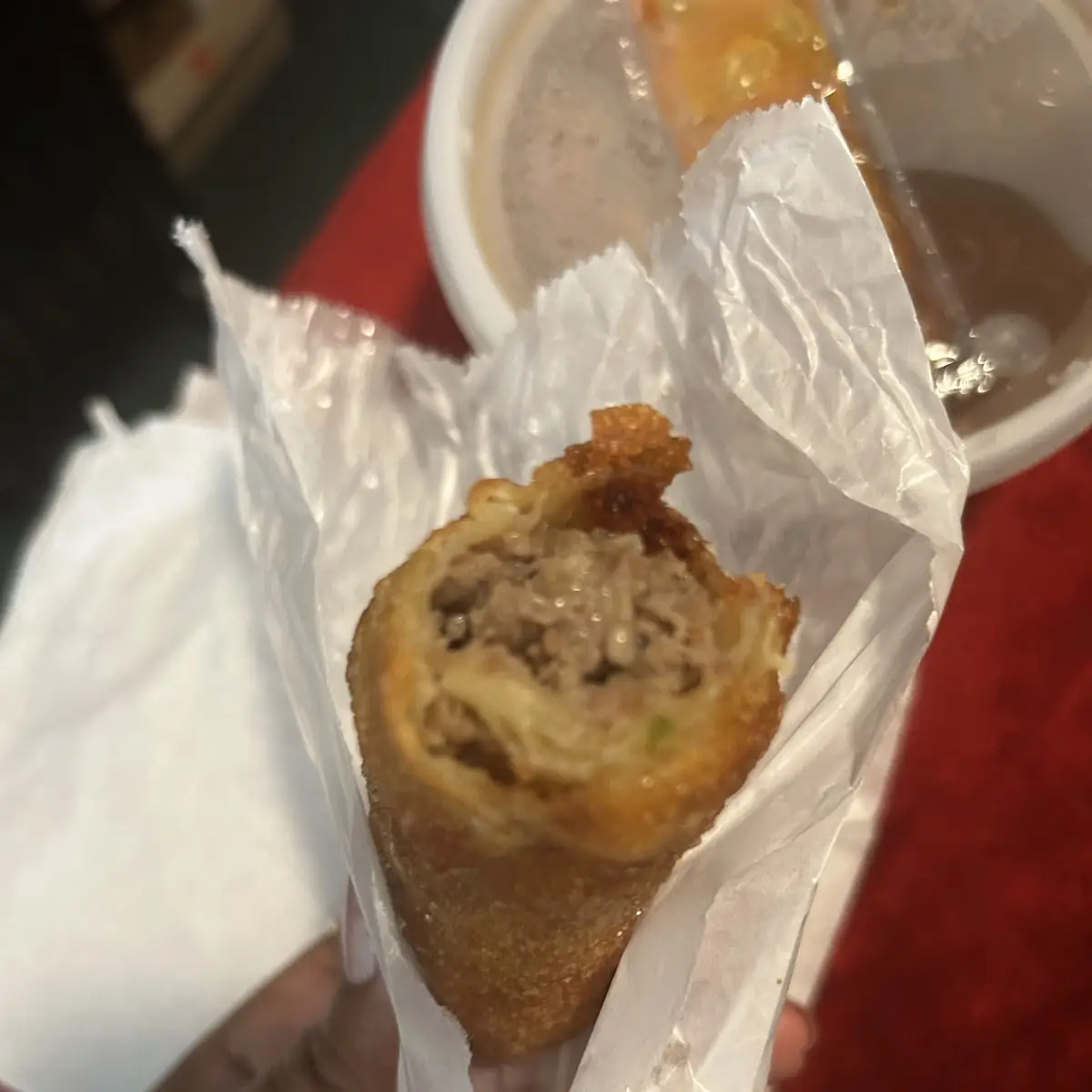Philly Cheese Egg Roll