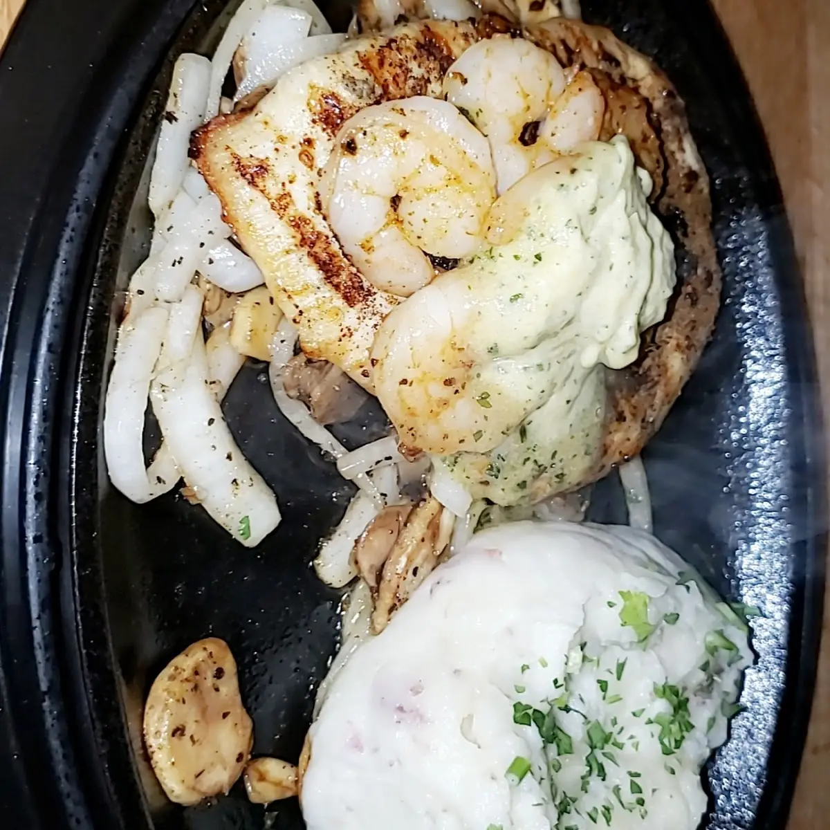 Bourbon Chicken and Shrimp