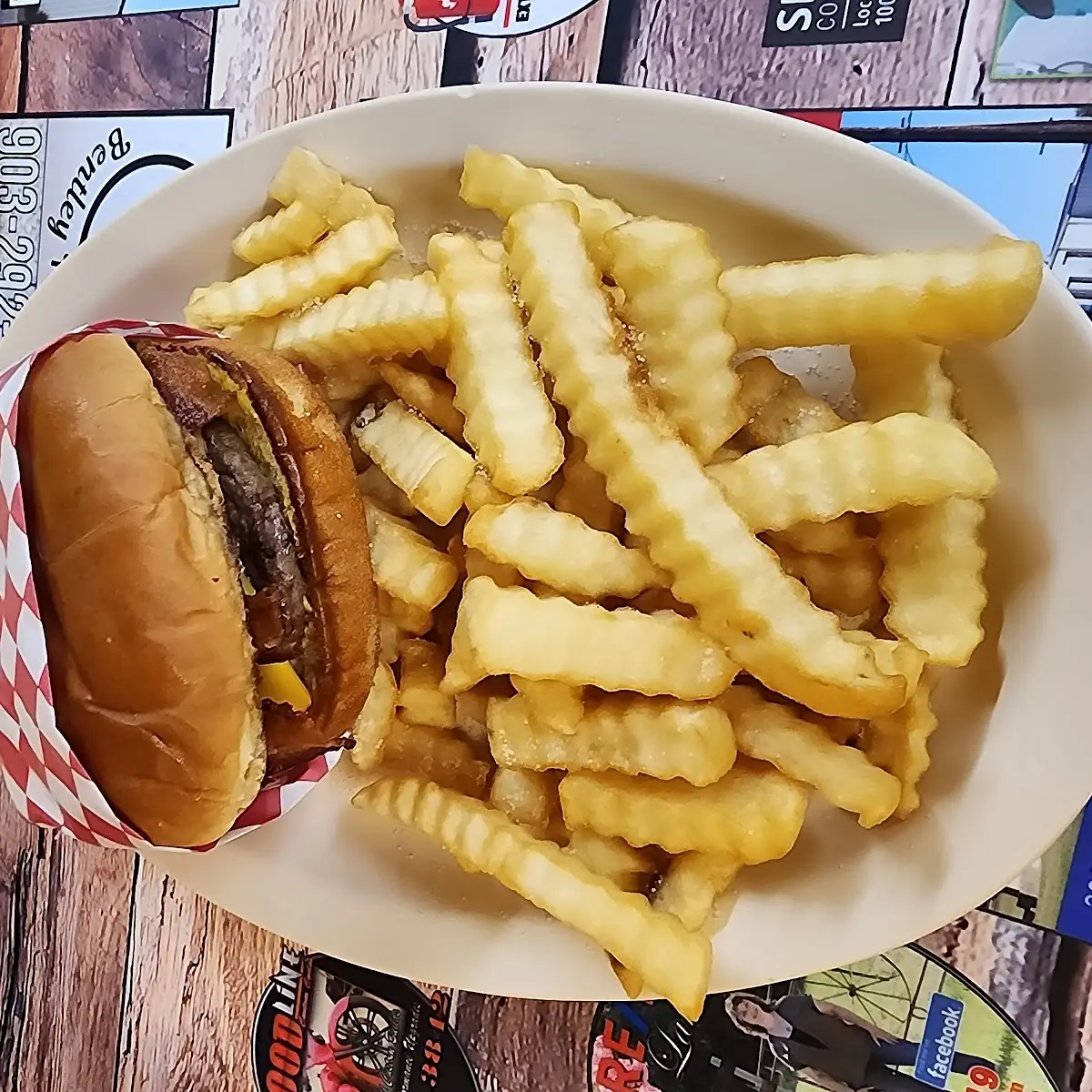 Bacon Cheese Burger with Fries
