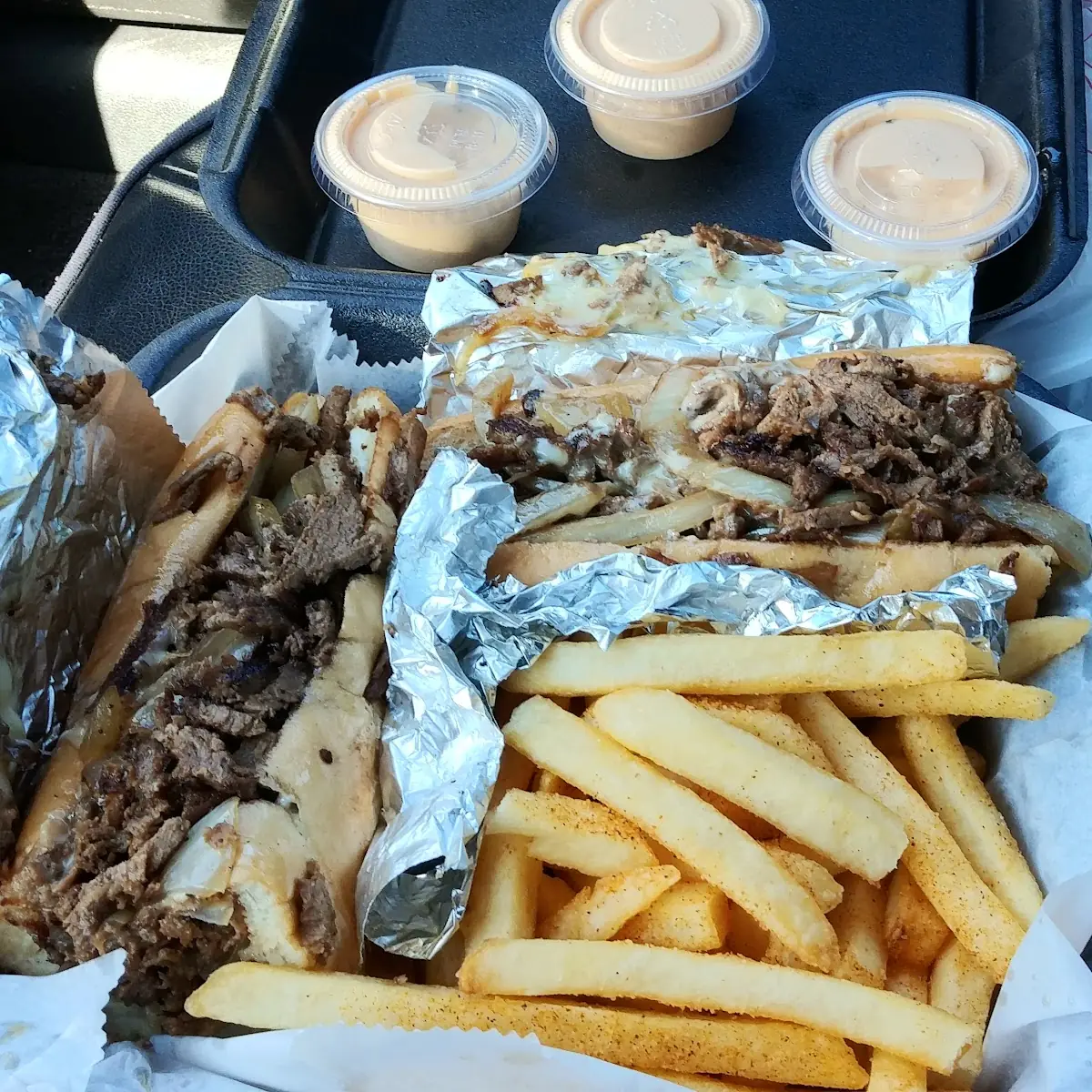 Philly Cheese Steak Sandwich Platter
