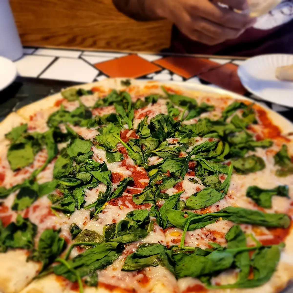 Vegan Cheese and Spinach Pizza
