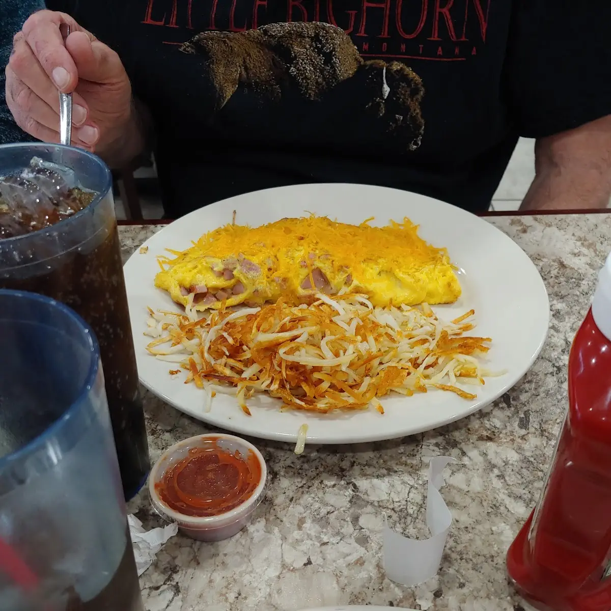 Ham N Cheese Omelette