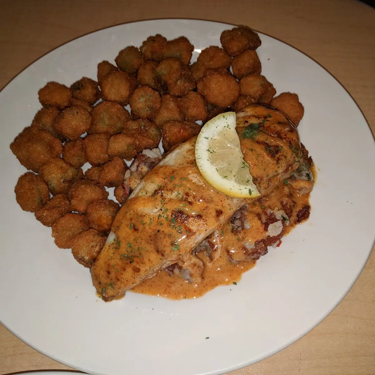 Crab Stuffed Tilapia and Roasted Red Potatoes