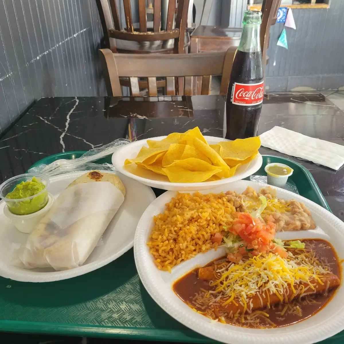 Bean Tostada and Cheese Enchilada Combo