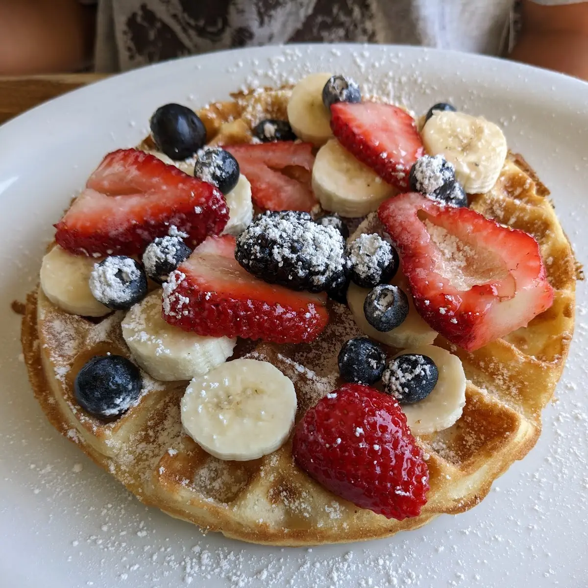 Belgian Waffle with Fresh Fruit