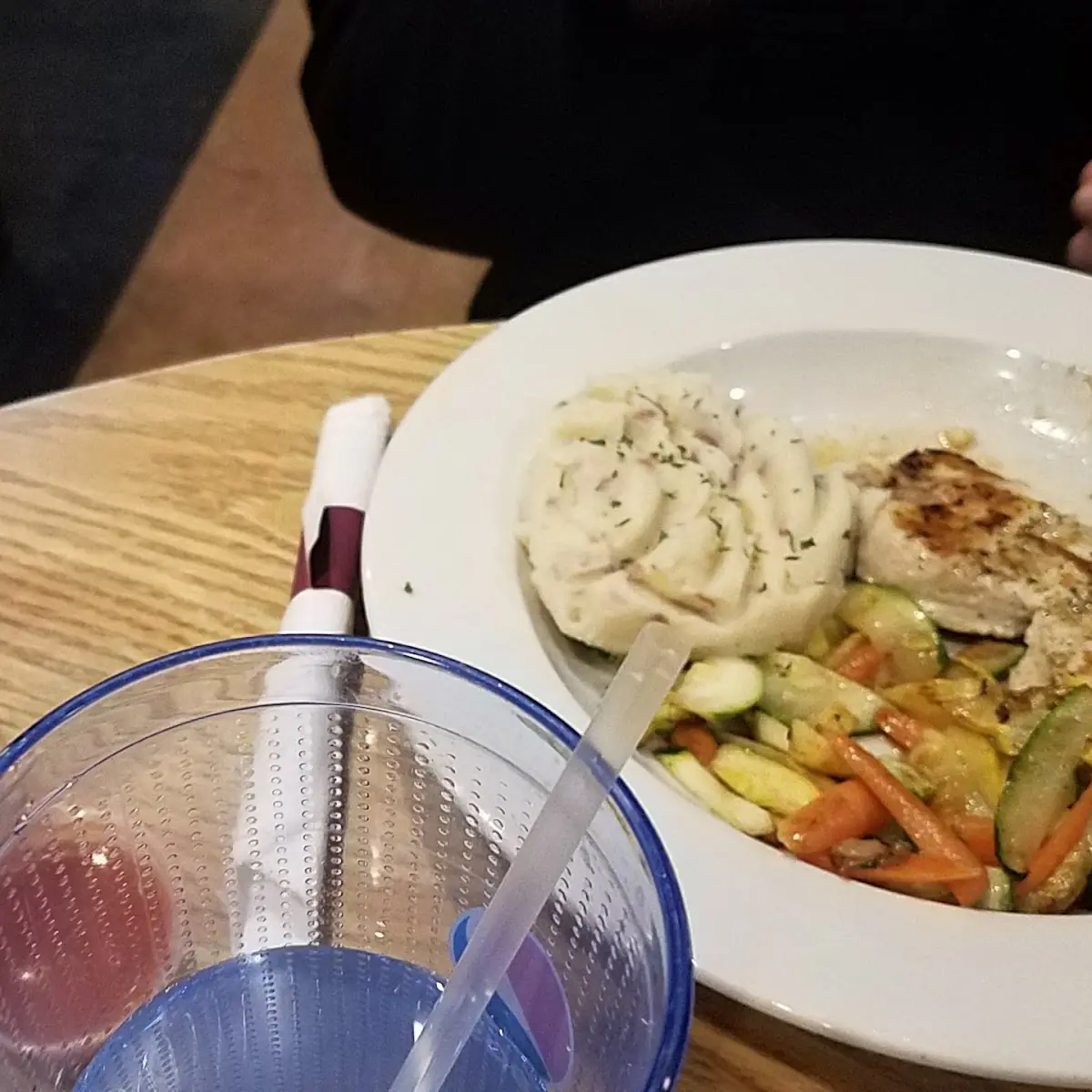 Grilled Chicken Parmigiana with Mashed Potatoes