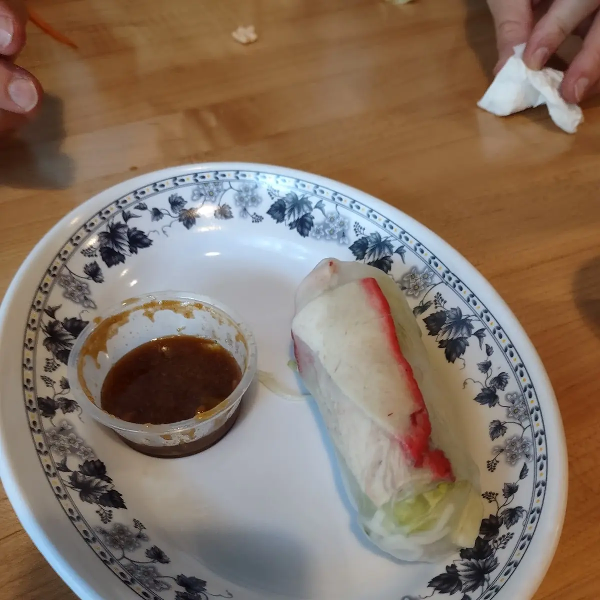 Pork Spring Rolls with Peanut Sauce