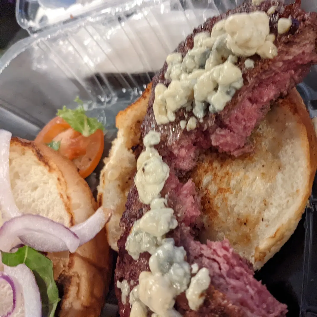 Cheeseburger with Blue Cheese