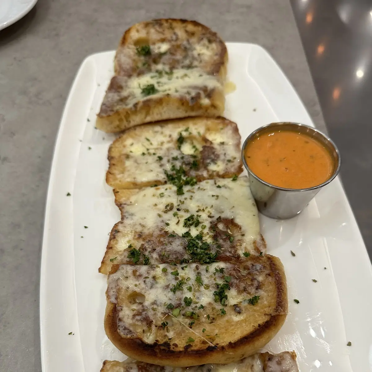 Cheesy Garlic Bread with Vodka Sauce