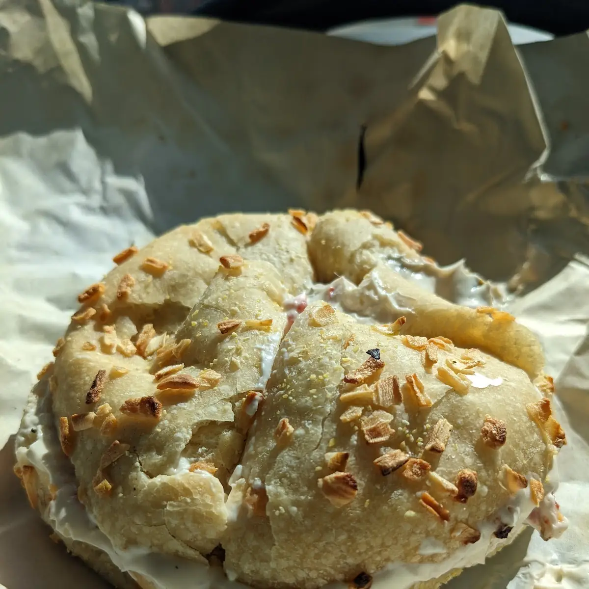 Onion Bagel with Jalepeno Cream Cheese