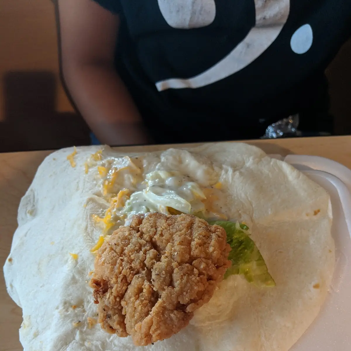 Chicken Wrap Inside View