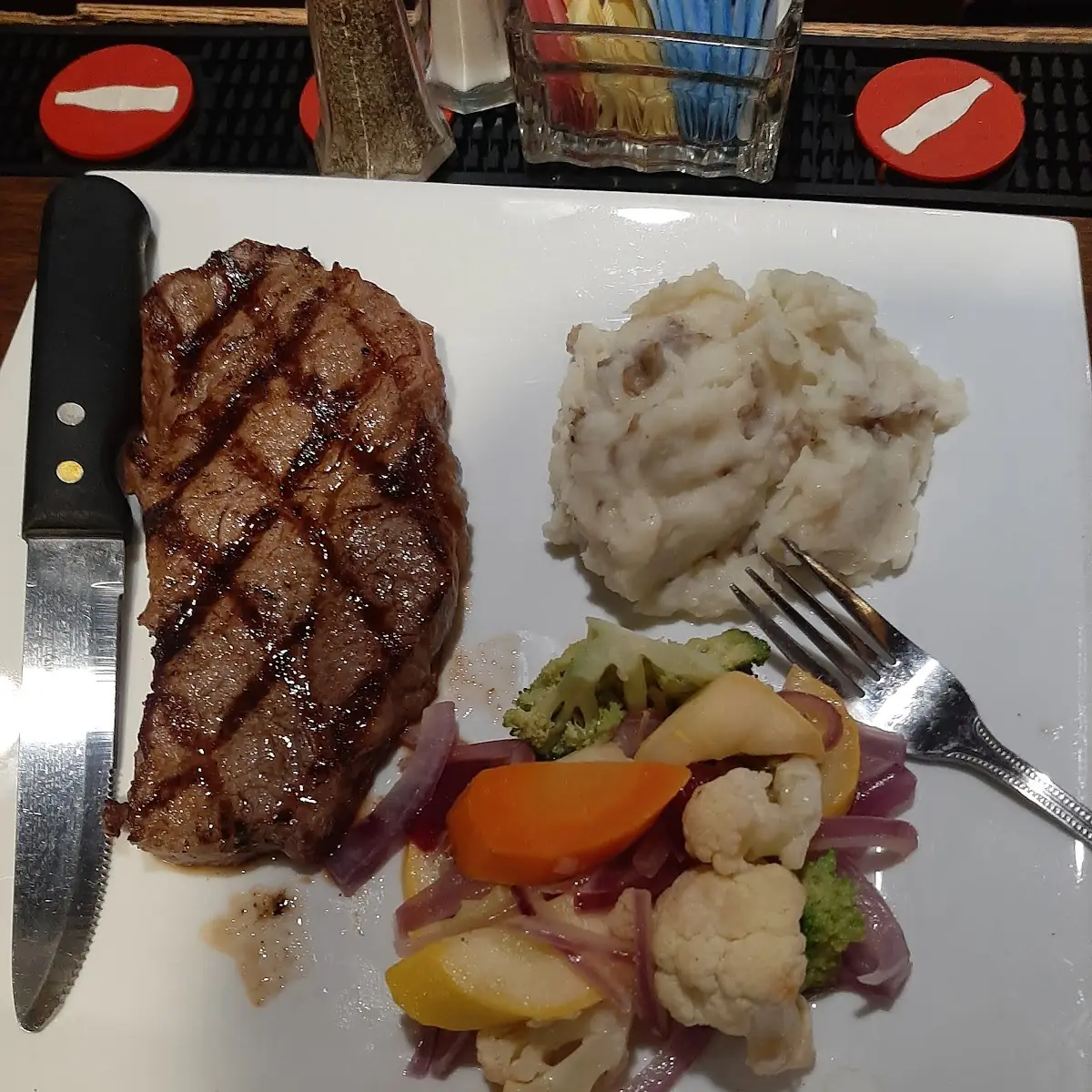 New York Steak and Mashed Potatoes