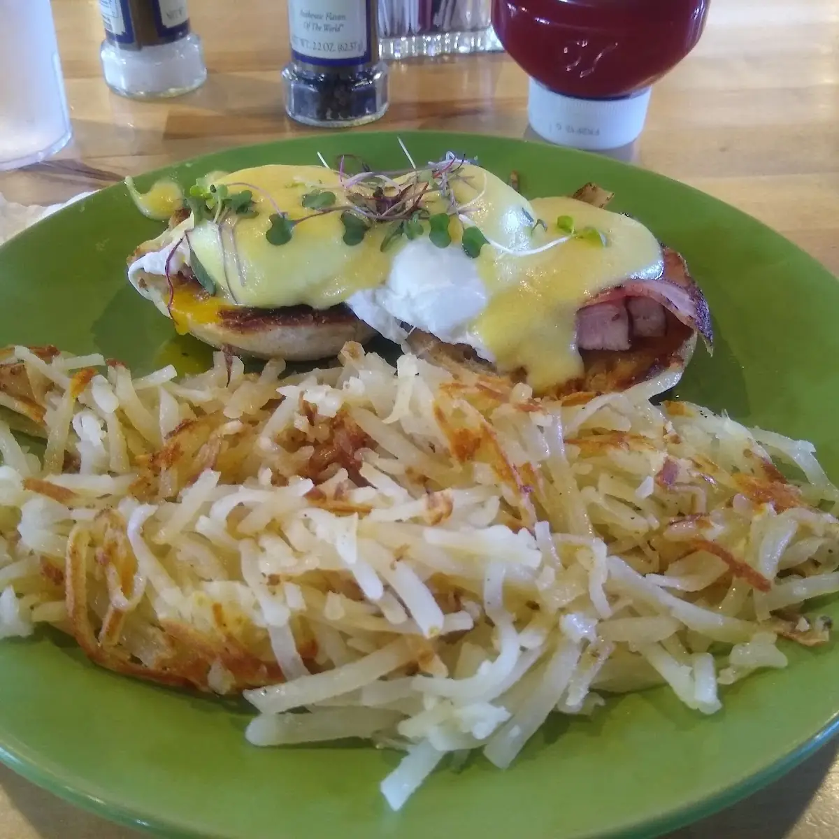 A Perry Poached Egg on Hash Browns