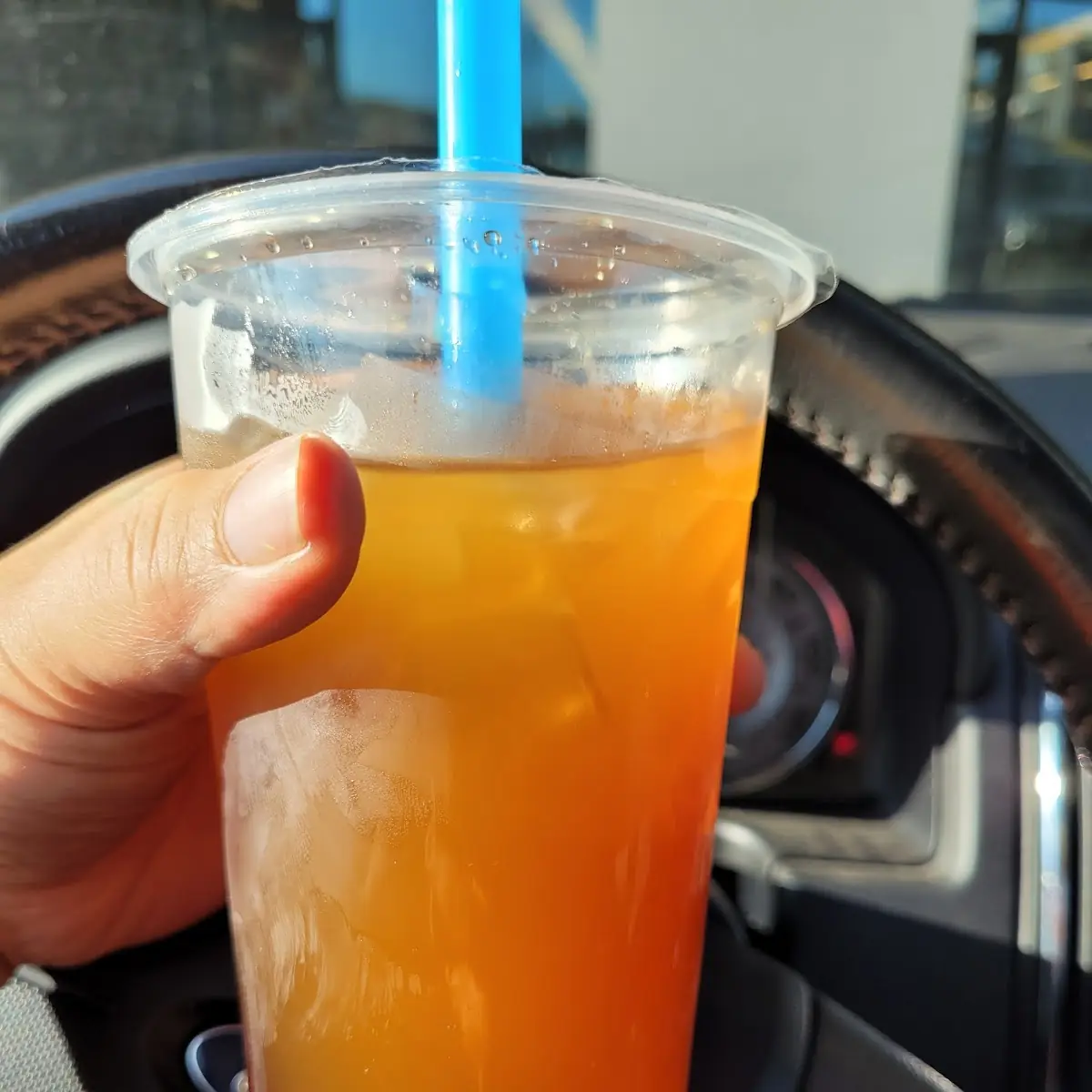 Black Tea Peach Boba