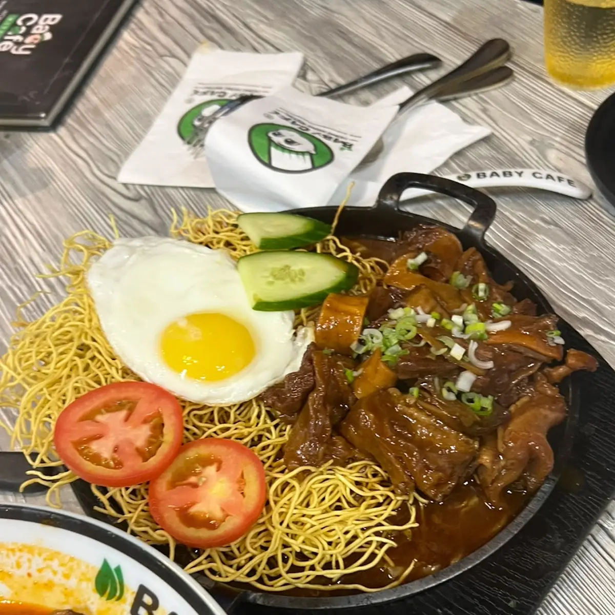 Beef Stew Pan Fried Noodles