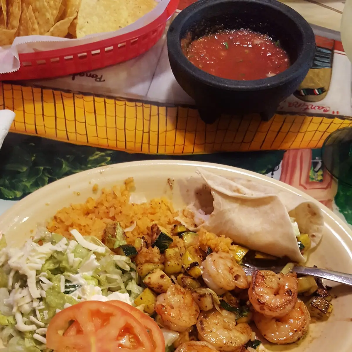 Shrimp Taco Salad Fajitas