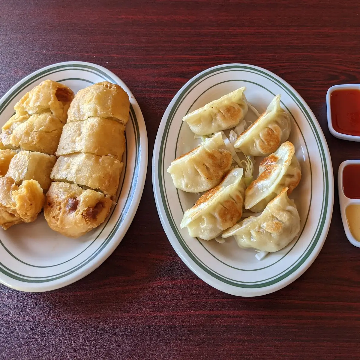 Eggroll and Pot Stickers