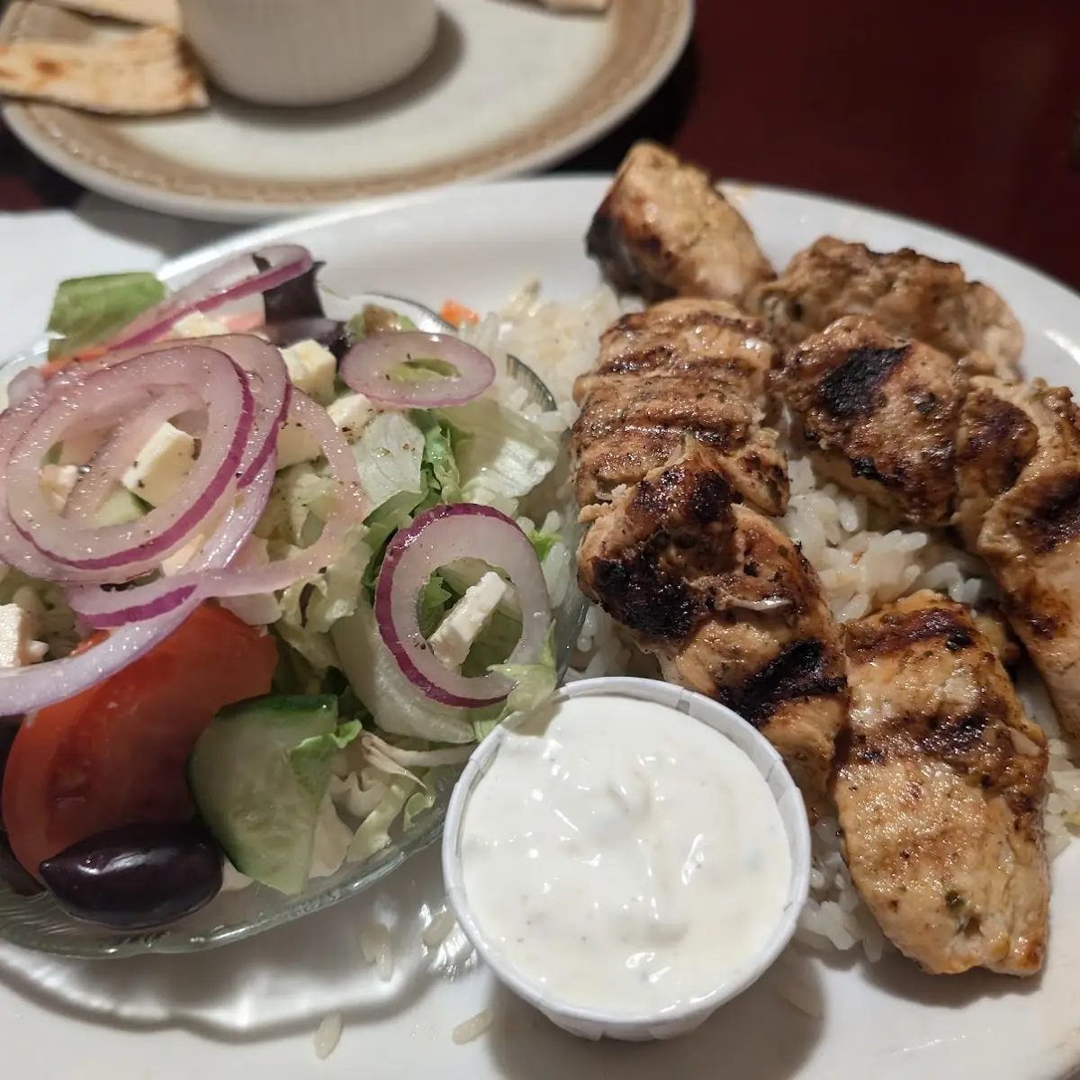 Chicken Souvlaki Platter, Luna Pizzeria Restaurant