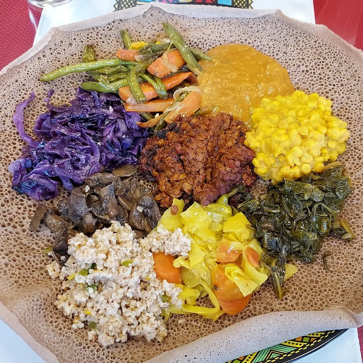 Beyaynetu Vegetarian Sampler Platter