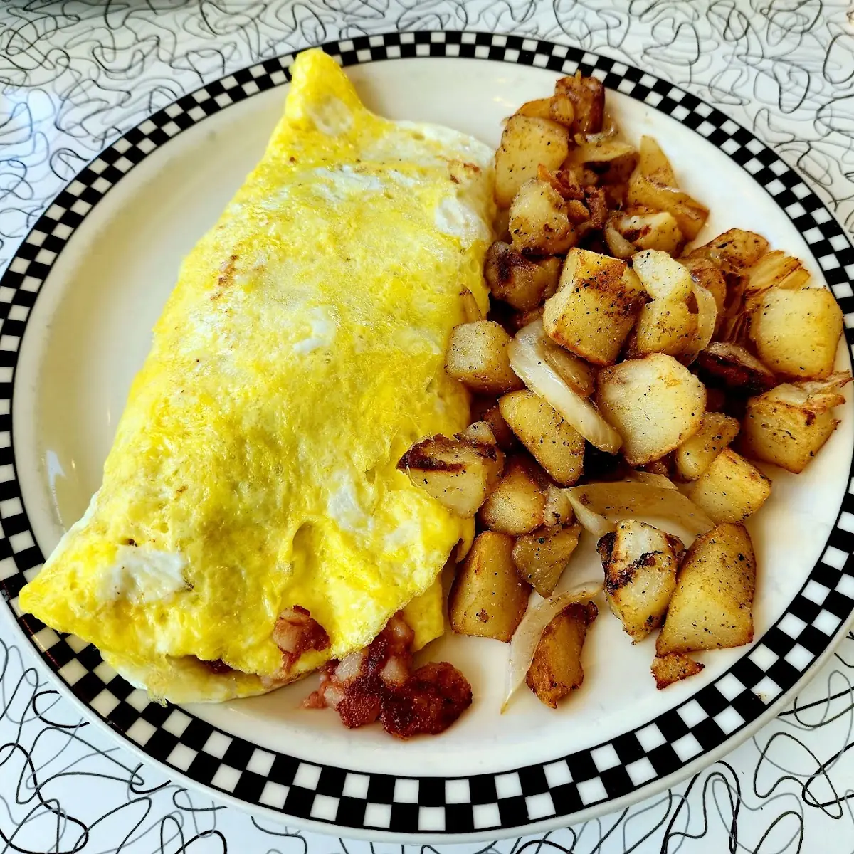 Western Omelette with Fried Potatoes