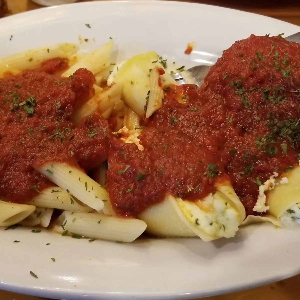 Eggplant Parmesan Manicotti and Pasta