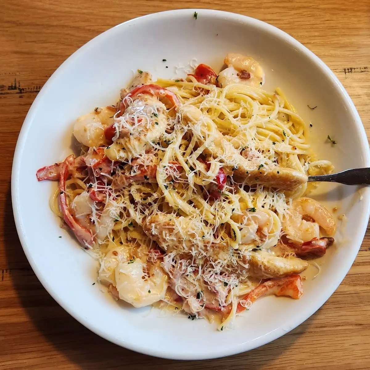 Chicken & Shrimp Carbonara