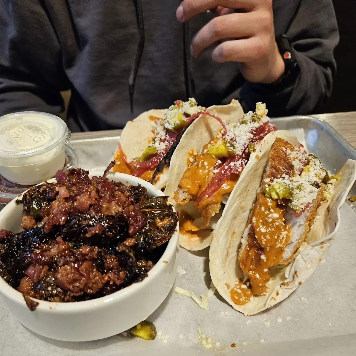 Fish Tacos with Brussel Sprouts