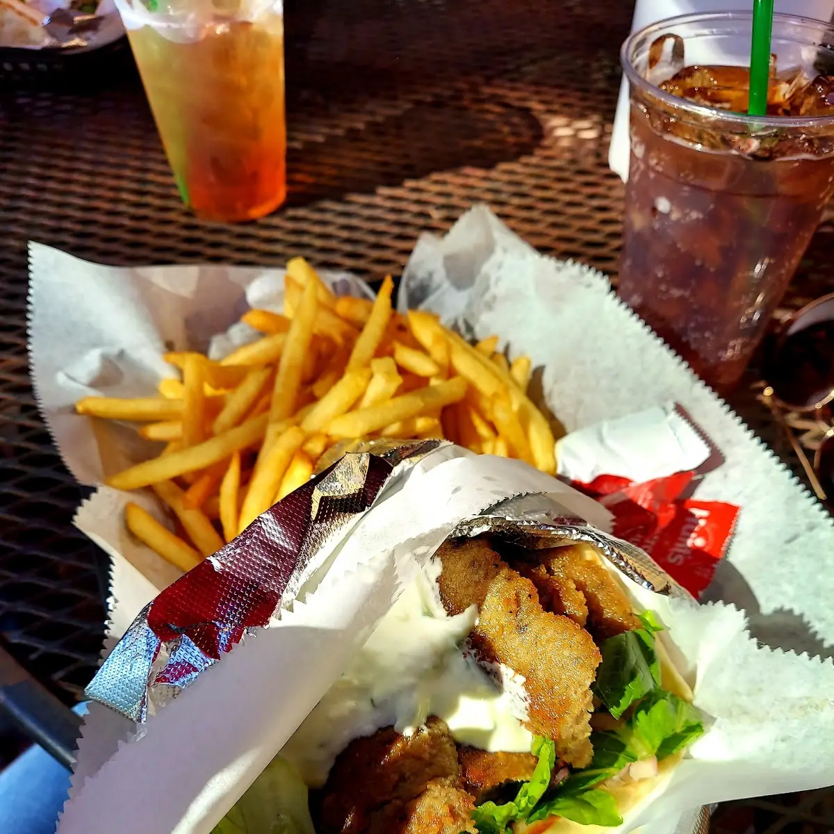 Lamb and Beef Gyro Sandwich
