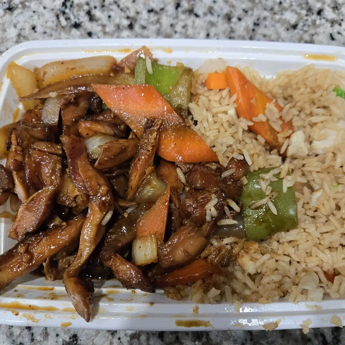 Triple Delight with Garlic Sauce
