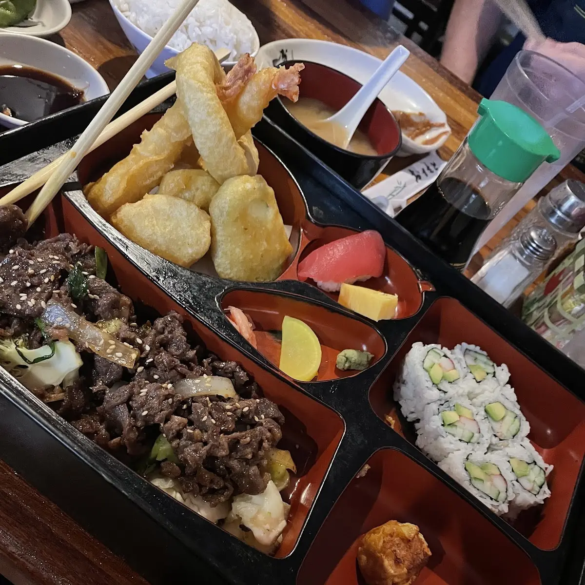 Beef Teriyaki & Mixed Tempura