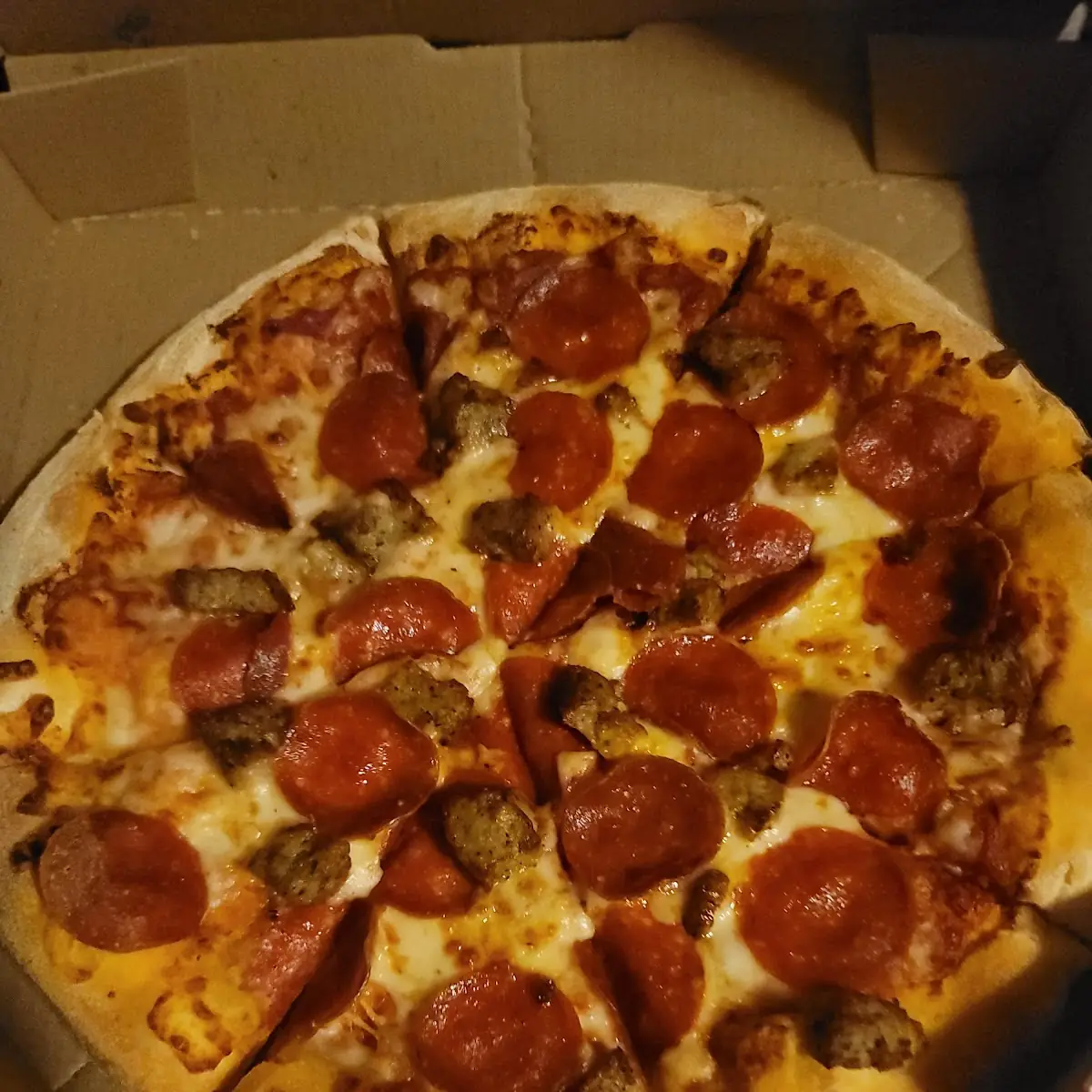 Pepperoni and Sausage Pizza