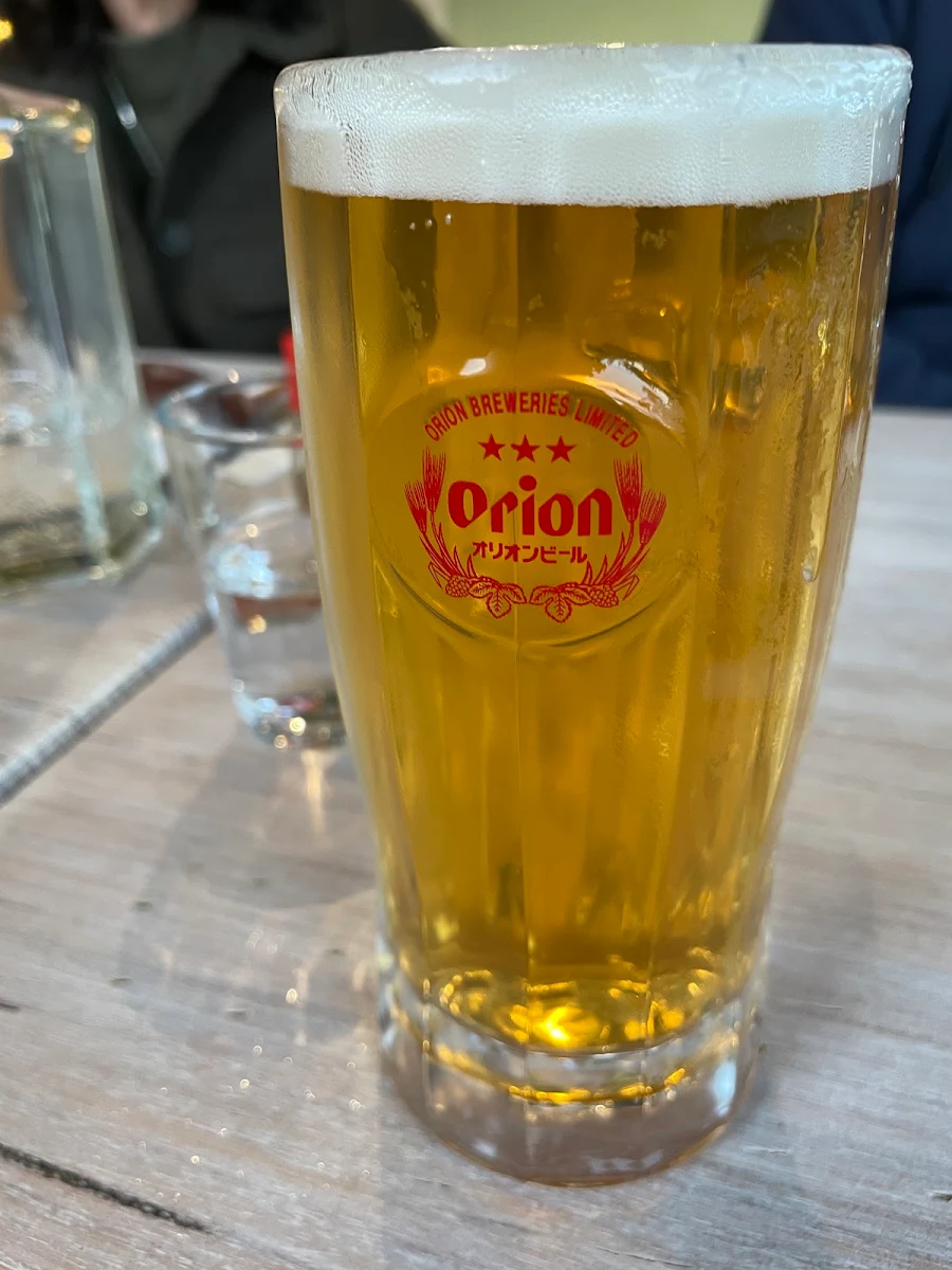 Orion Beer on Tap