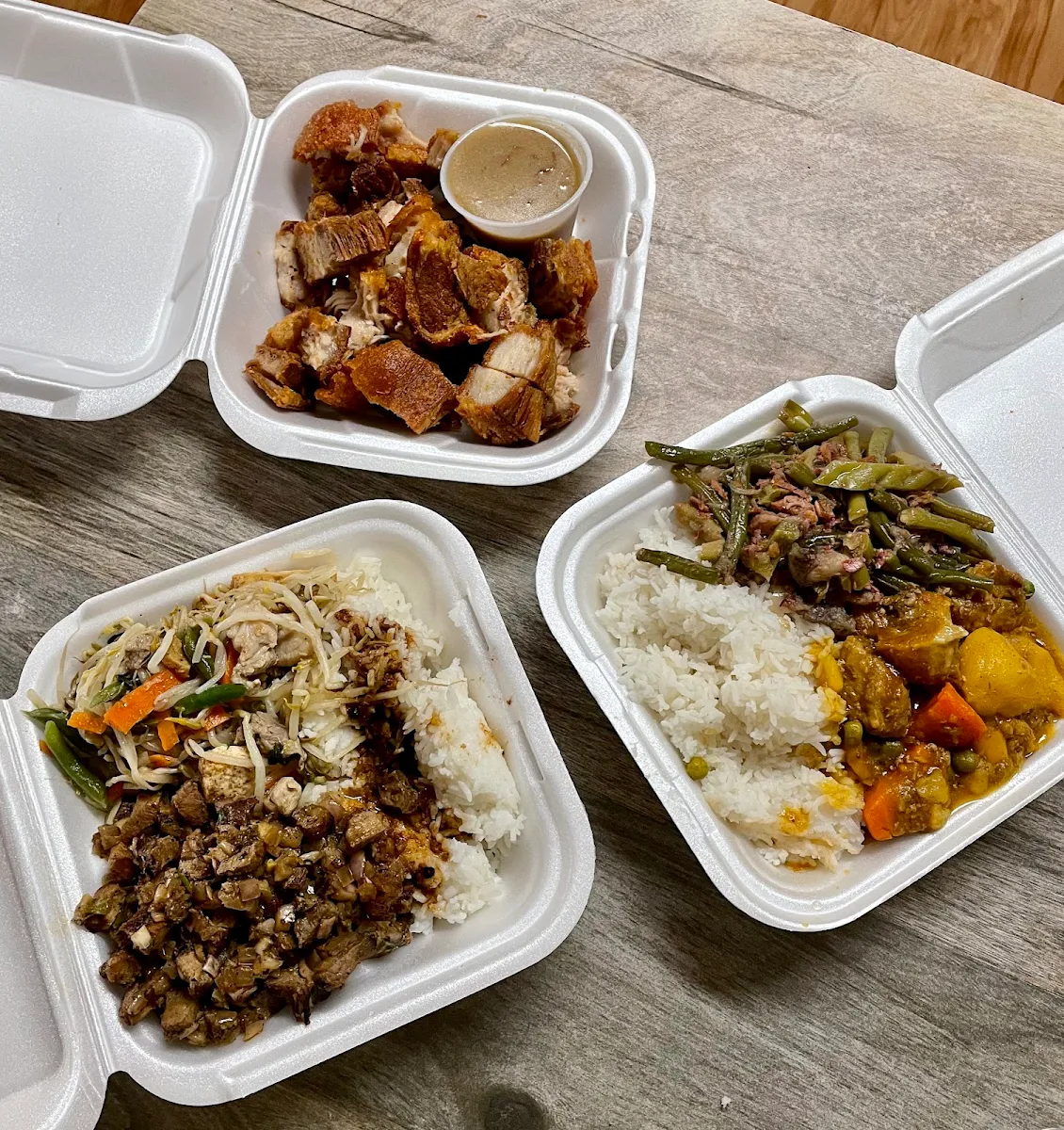 Sisig and Pinakbet with Rice