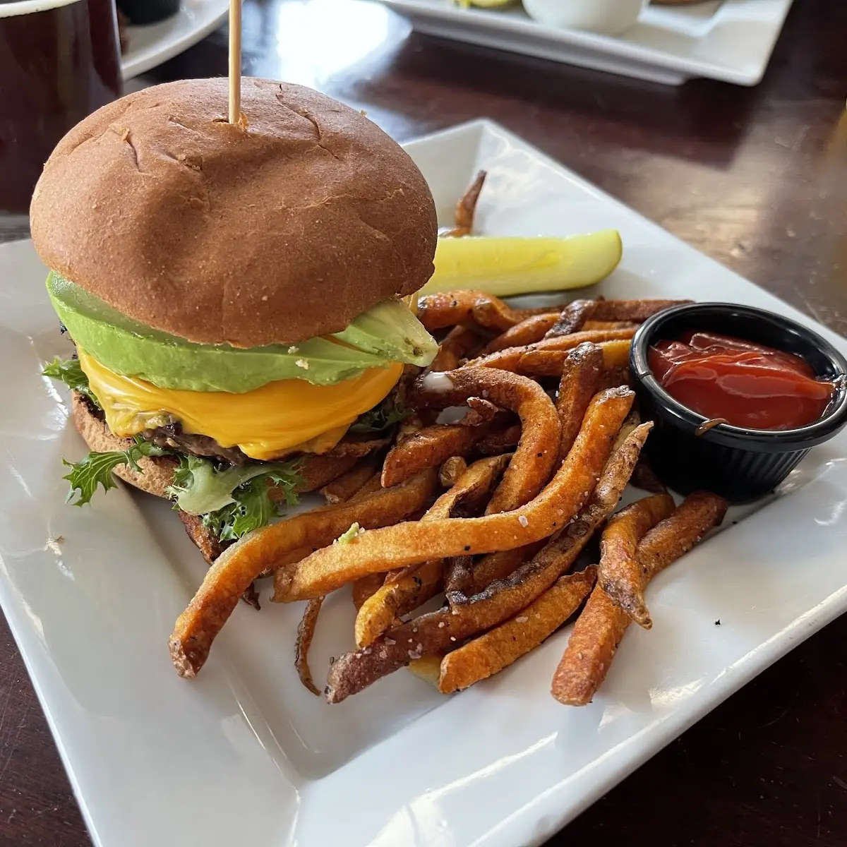 Burger and Crispy Fries