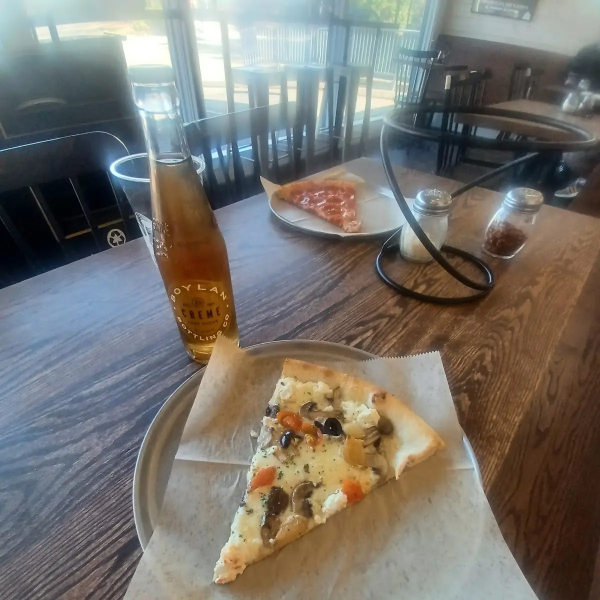 Goat Cheese Pizza Slice