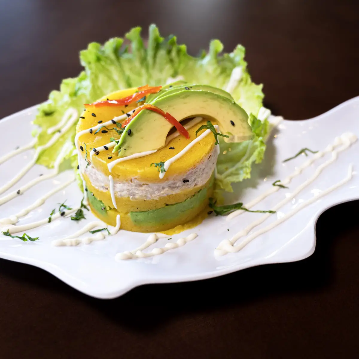 Causa de Camarones / Mashed Potatoes with Shrimp