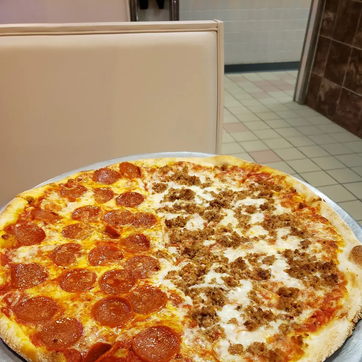 Half Pepperoni and Sausage Pizza