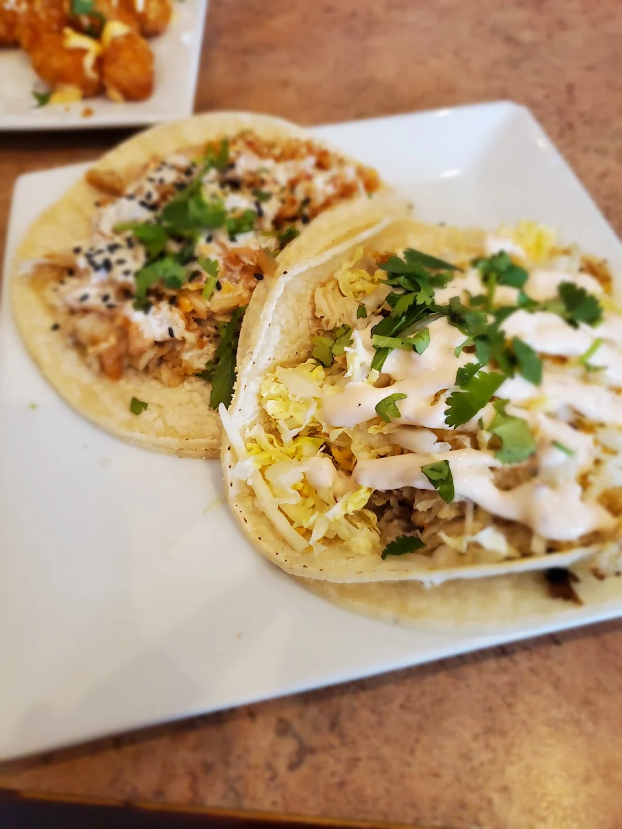 Chicken Tacos Mexican and Asian