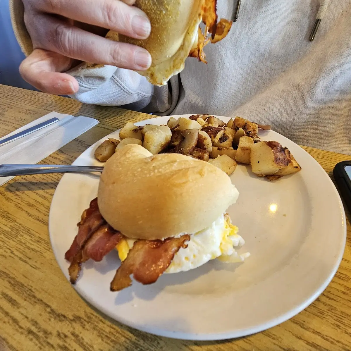 Bacon Egg and Cheese on Bagels