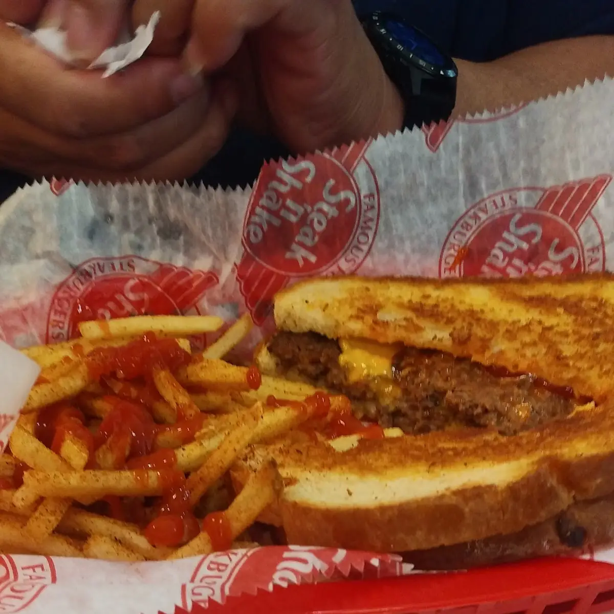Frisco Burger and Cajun Fries