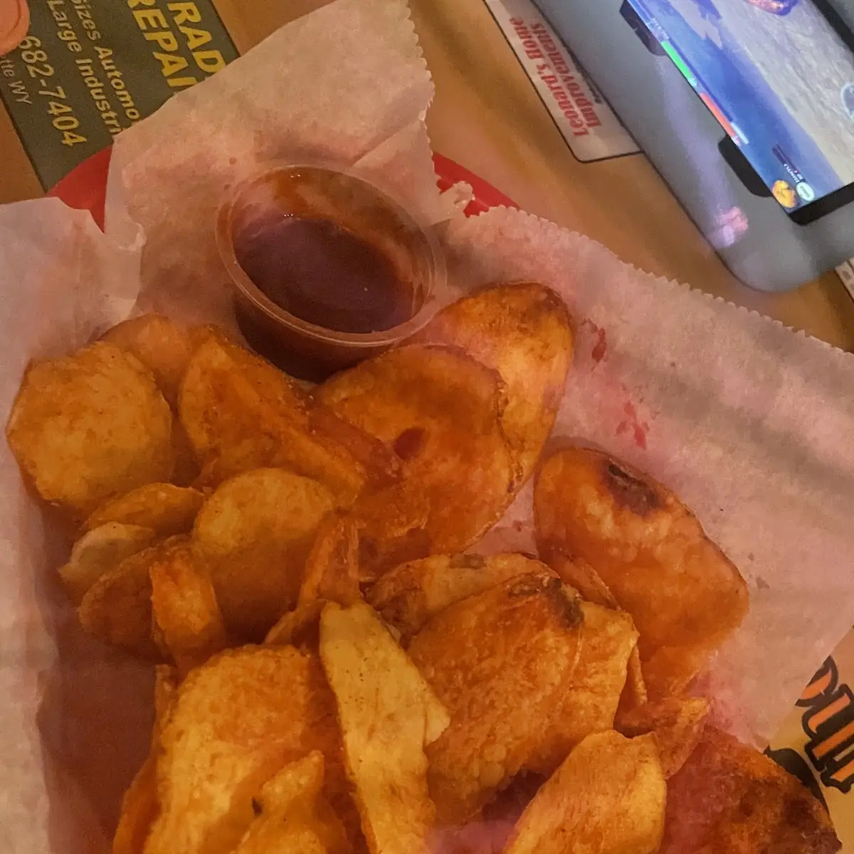 Chips and BBQ Sauce