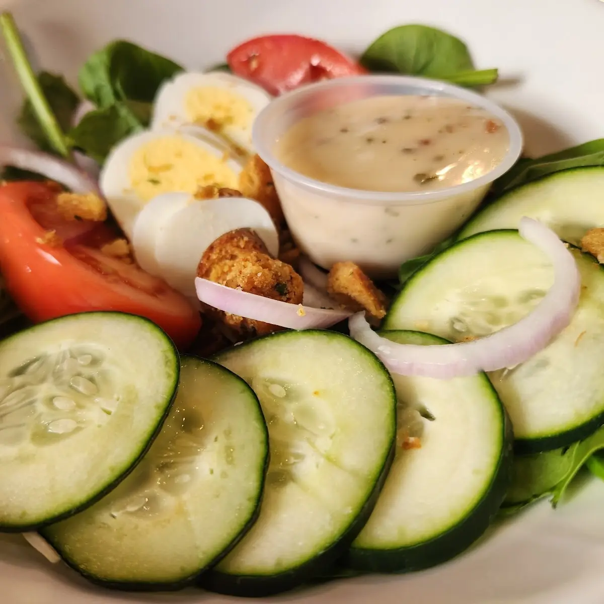 Spinach Salad with Hot Bacon Dressing