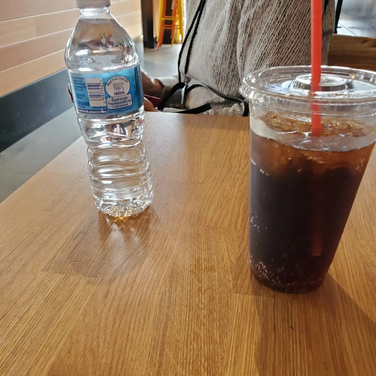 Water Bottle and Coke