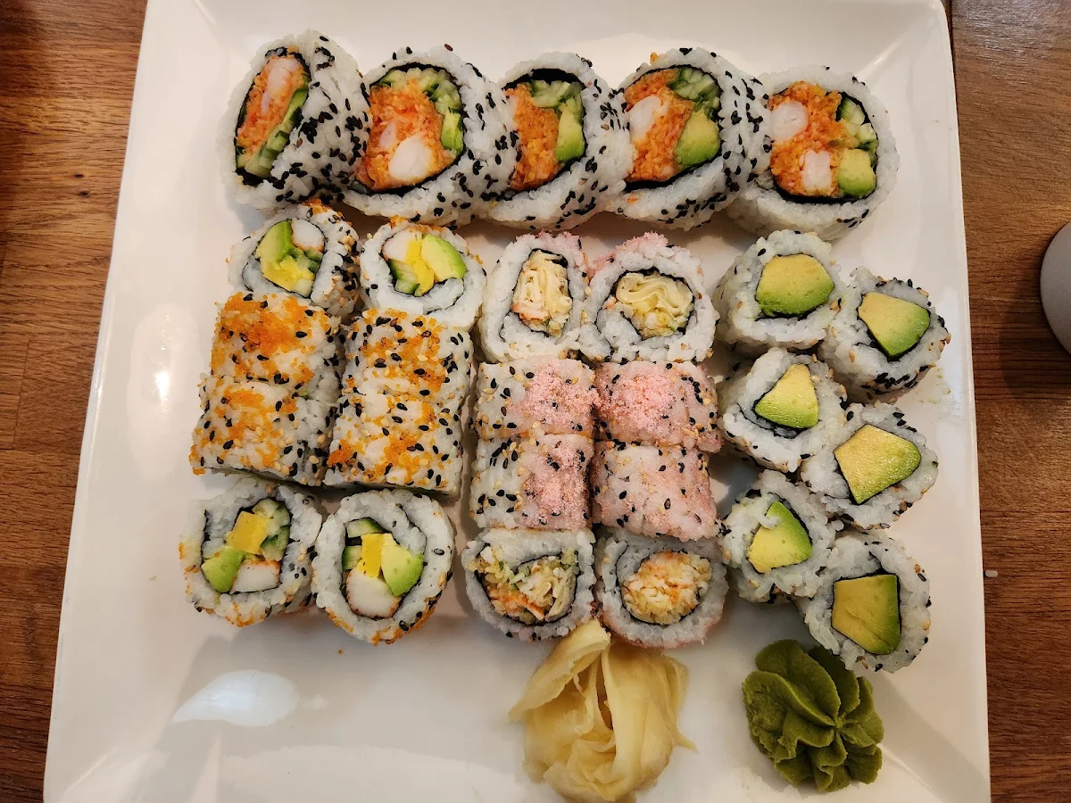 Spicy Shrimp Osaka Sakura and Avocado Rolls, SUSHI YA MATCHA